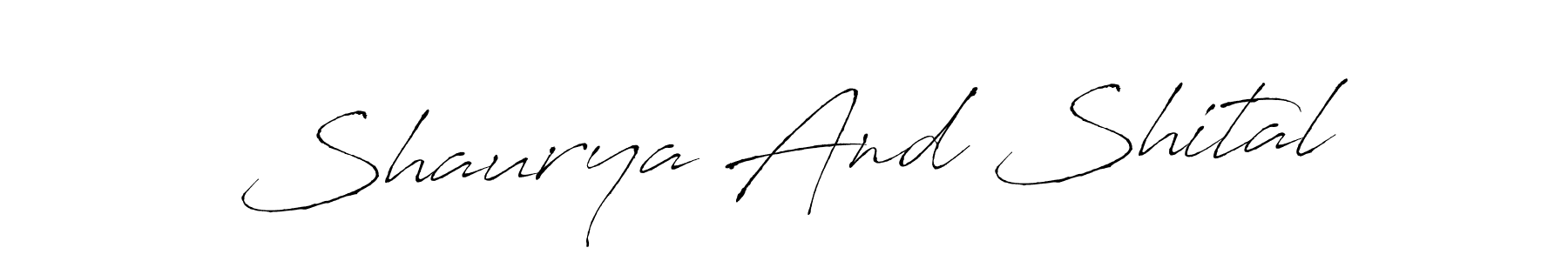 Use a signature maker to create a handwritten signature online. With this signature software, you can design (Antro_Vectra) your own signature for name Shaurya And Shital. Shaurya And Shital signature style 6 images and pictures png