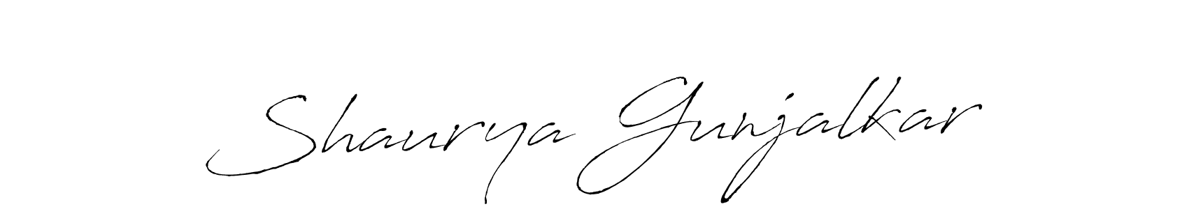 You can use this online signature creator to create a handwritten signature for the name Shaurya Gunjalkar. This is the best online autograph maker. Shaurya Gunjalkar signature style 6 images and pictures png