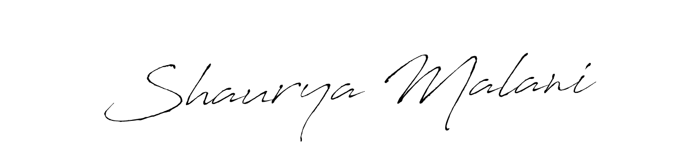 Design your own signature with our free online signature maker. With this signature software, you can create a handwritten (Antro_Vectra) signature for name Shaurya Malani. Shaurya Malani signature style 6 images and pictures png