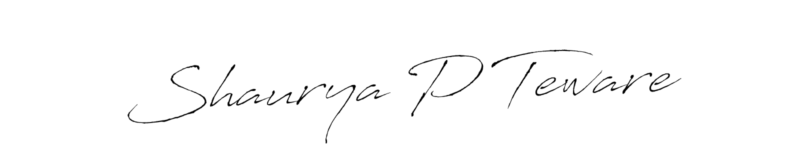 Make a beautiful signature design for name Shaurya P Teware. With this signature (Antro_Vectra) style, you can create a handwritten signature for free. Shaurya P Teware signature style 6 images and pictures png