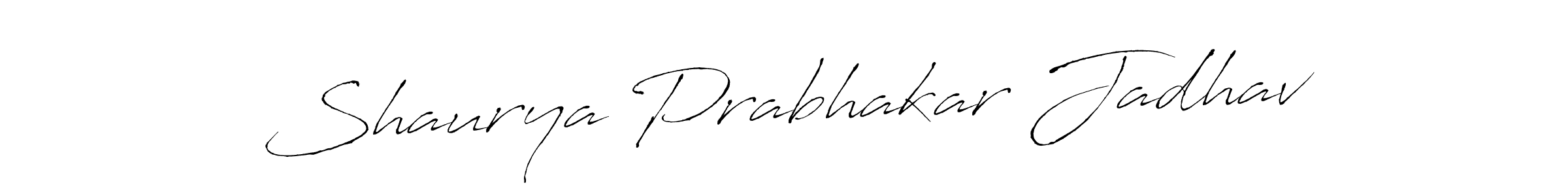 Create a beautiful signature design for name Shaurya Prabhakar Jadhav. With this signature (Antro_Vectra) fonts, you can make a handwritten signature for free. Shaurya Prabhakar Jadhav signature style 6 images and pictures png