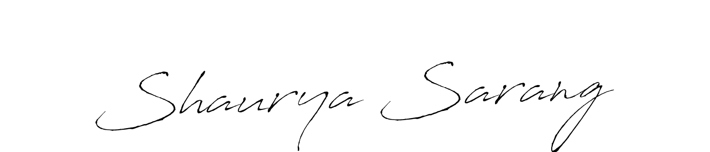 How to make Shaurya Sarang name signature. Use Antro_Vectra style for creating short signs online. This is the latest handwritten sign. Shaurya Sarang signature style 6 images and pictures png