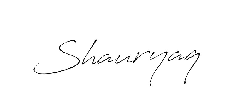 Make a beautiful signature design for name Shauryaq. With this signature (Antro_Vectra) style, you can create a handwritten signature for free. Shauryaq signature style 6 images and pictures png