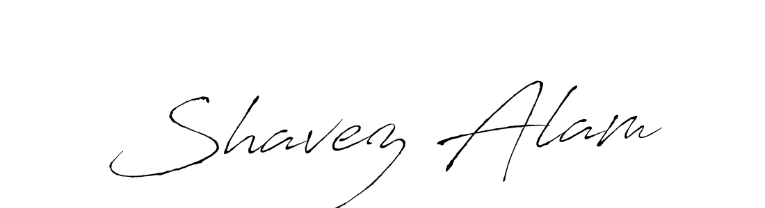 How to make Shavez Alam name signature. Use Antro_Vectra style for creating short signs online. This is the latest handwritten sign. Shavez Alam signature style 6 images and pictures png