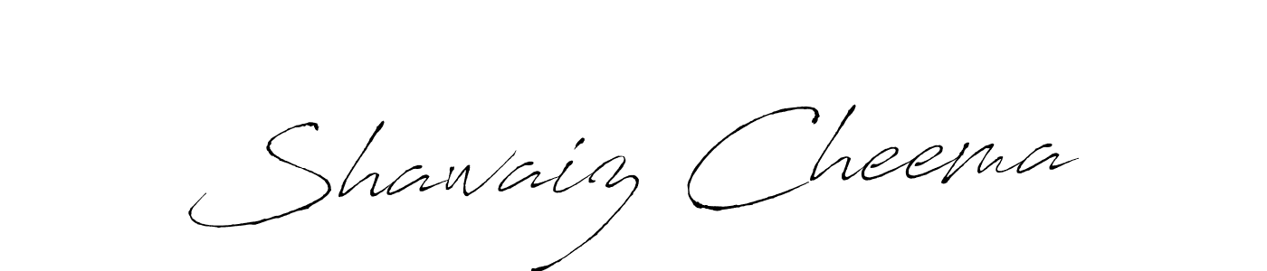 Design your own signature with our free online signature maker. With this signature software, you can create a handwritten (Antro_Vectra) signature for name Shawaiz Cheema. Shawaiz Cheema signature style 6 images and pictures png