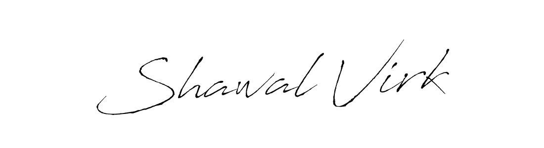 Make a beautiful signature design for name Shawal Virk. With this signature (Antro_Vectra) style, you can create a handwritten signature for free. Shawal Virk signature style 6 images and pictures png