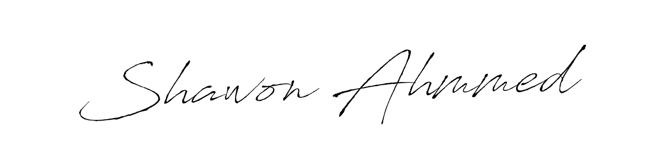 Design your own signature with our free online signature maker. With this signature software, you can create a handwritten (Antro_Vectra) signature for name Shawon Ahmmed. Shawon Ahmmed signature style 6 images and pictures png