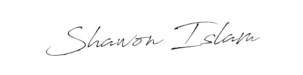 Design your own signature with our free online signature maker. With this signature software, you can create a handwritten (Antro_Vectra) signature for name Shawon Islam. Shawon Islam signature style 6 images and pictures png