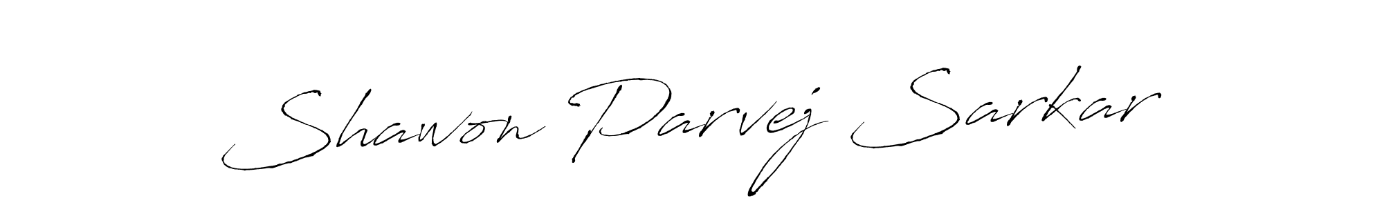 The best way (Antro_Vectra) to make a short signature is to pick only two or three words in your name. The name Shawon Parvej Sarkar include a total of six letters. For converting this name. Shawon Parvej Sarkar signature style 6 images and pictures png