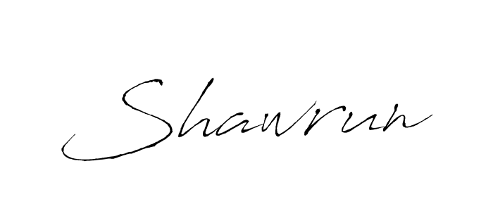 How to make Shawrun name signature. Use Antro_Vectra style for creating short signs online. This is the latest handwritten sign. Shawrun signature style 6 images and pictures png