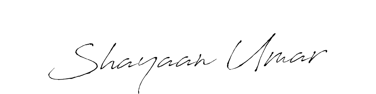 Make a beautiful signature design for name Shayaan Umar. With this signature (Antro_Vectra) style, you can create a handwritten signature for free. Shayaan Umar signature style 6 images and pictures png