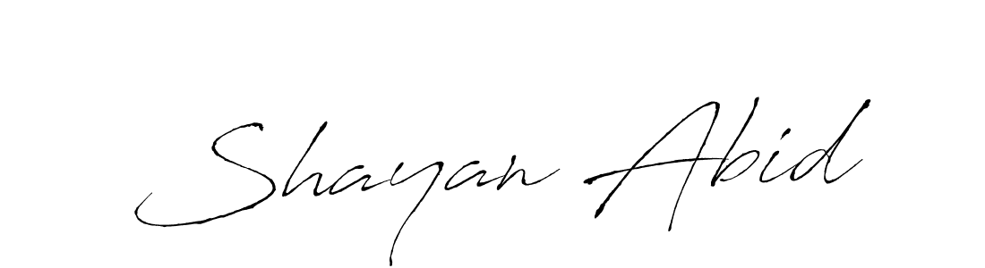 Design your own signature with our free online signature maker. With this signature software, you can create a handwritten (Antro_Vectra) signature for name Shayan Abid. Shayan Abid signature style 6 images and pictures png