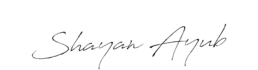 How to make Shayan Ayub name signature. Use Antro_Vectra style for creating short signs online. This is the latest handwritten sign. Shayan Ayub signature style 6 images and pictures png