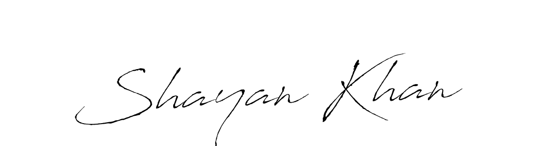 Make a beautiful signature design for name Shayan Khan. With this signature (Antro_Vectra) style, you can create a handwritten signature for free. Shayan Khan signature style 6 images and pictures png