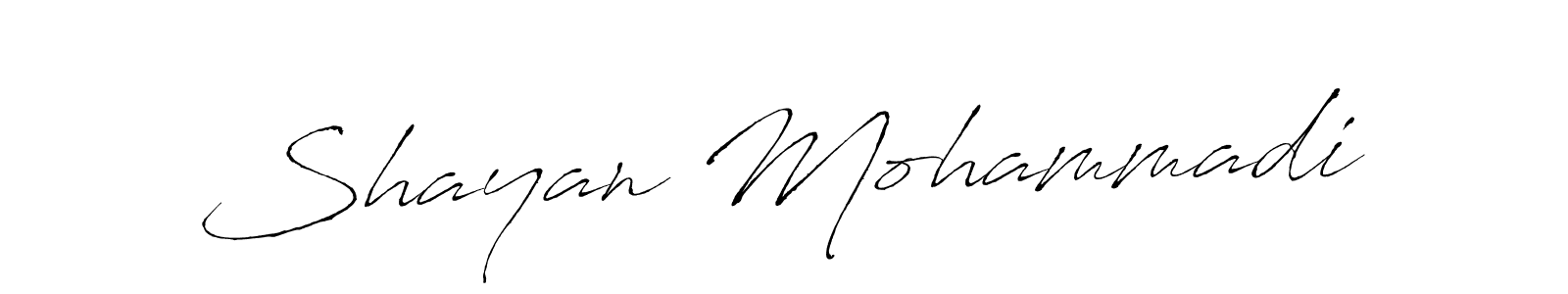 This is the best signature style for the Shayan Mohammadi name. Also you like these signature font (Antro_Vectra). Mix name signature. Shayan Mohammadi signature style 6 images and pictures png