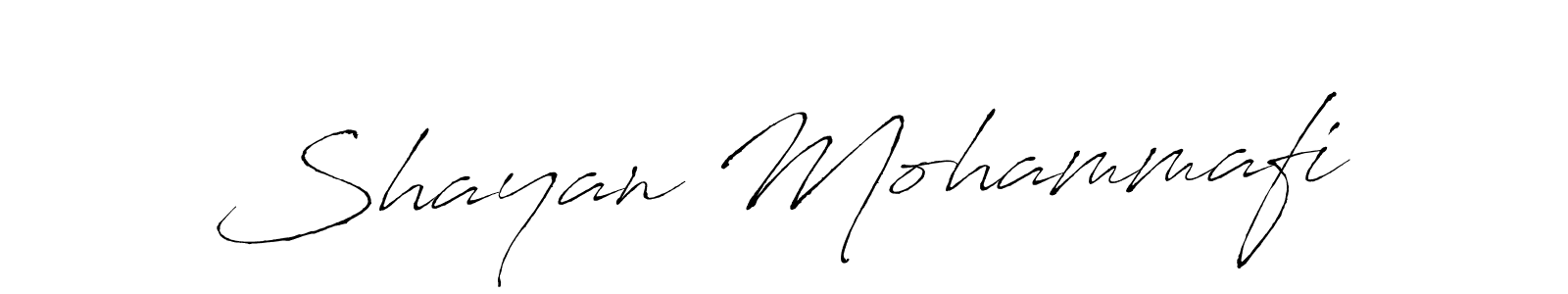 The best way (Antro_Vectra) to make a short signature is to pick only two or three words in your name. The name Shayan Mohammafi include a total of six letters. For converting this name. Shayan Mohammafi signature style 6 images and pictures png