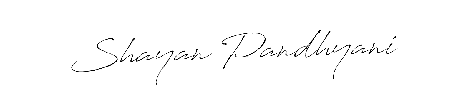 Design your own signature with our free online signature maker. With this signature software, you can create a handwritten (Antro_Vectra) signature for name Shayan Pandhyani. Shayan Pandhyani signature style 6 images and pictures png