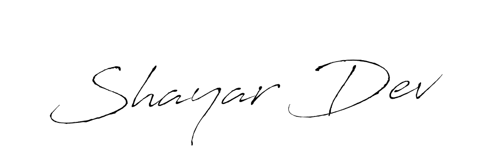 Also You can easily find your signature by using the search form. We will create Shayar Dev name handwritten signature images for you free of cost using Antro_Vectra sign style. Shayar Dev signature style 6 images and pictures png