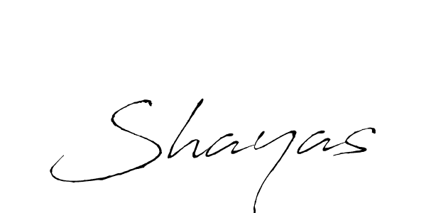 Design your own signature with our free online signature maker. With this signature software, you can create a handwritten (Antro_Vectra) signature for name Shayas. Shayas signature style 6 images and pictures png