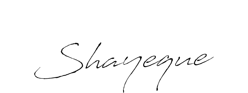 How to make Shayeque signature? Antro_Vectra is a professional autograph style. Create handwritten signature for Shayeque name. Shayeque signature style 6 images and pictures png