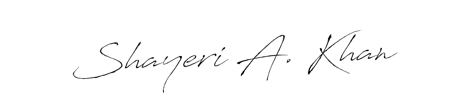 Antro_Vectra is a professional signature style that is perfect for those who want to add a touch of class to their signature. It is also a great choice for those who want to make their signature more unique. Get Shayeri A. Khan name to fancy signature for free. Shayeri A. Khan signature style 6 images and pictures png