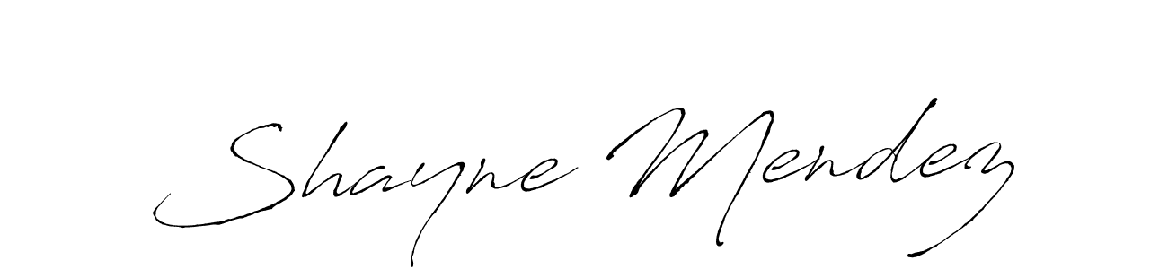 Shayne Mendez stylish signature style. Best Handwritten Sign (Antro_Vectra) for my name. Handwritten Signature Collection Ideas for my name Shayne Mendez. Shayne Mendez signature style 6 images and pictures png