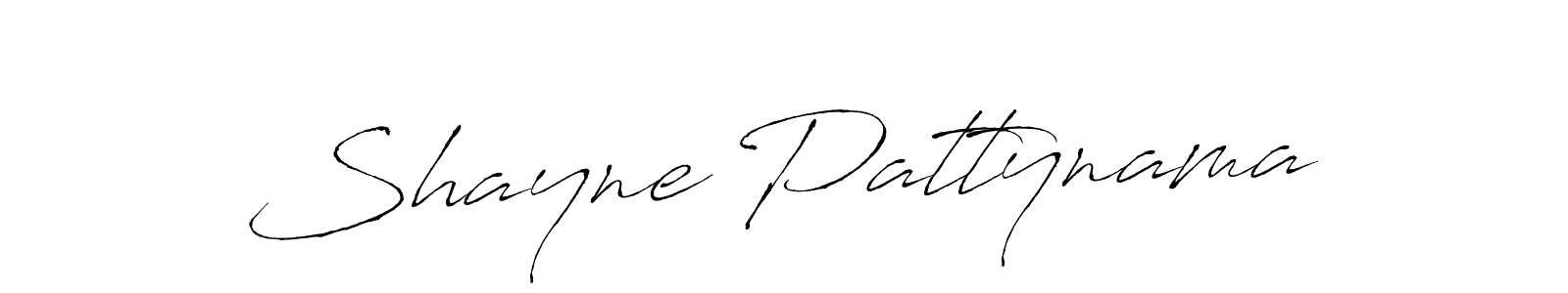 Make a beautiful signature design for name Shayne Pattynama. With this signature (Antro_Vectra) style, you can create a handwritten signature for free. Shayne Pattynama signature style 6 images and pictures png