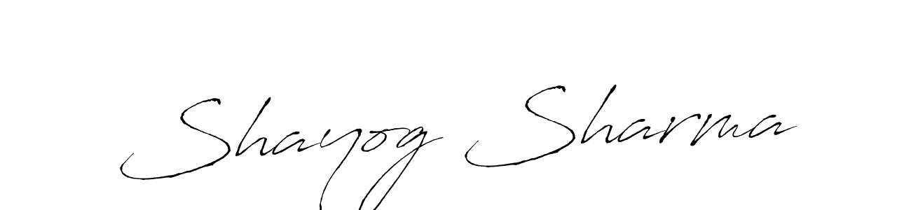 Design your own signature with our free online signature maker. With this signature software, you can create a handwritten (Antro_Vectra) signature for name Shayog Sharma. Shayog Sharma signature style 6 images and pictures png