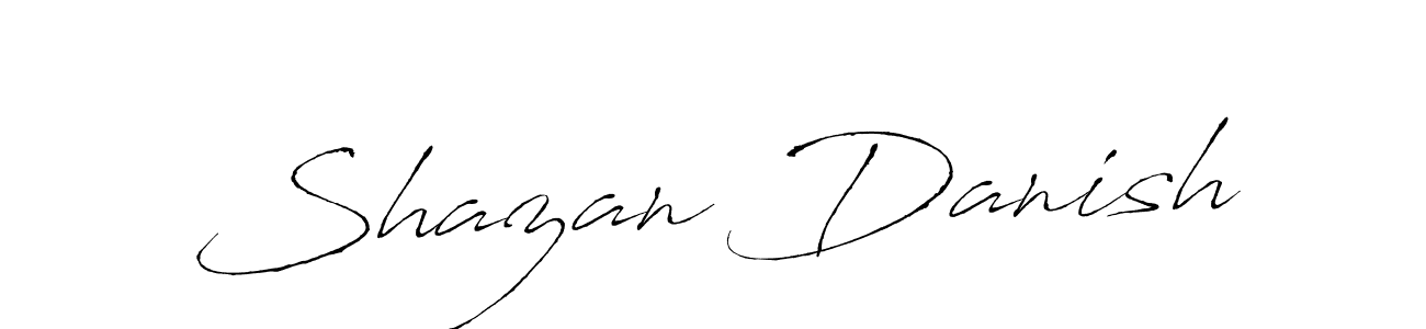Design your own signature with our free online signature maker. With this signature software, you can create a handwritten (Antro_Vectra) signature for name Shazan Danish. Shazan Danish signature style 6 images and pictures png