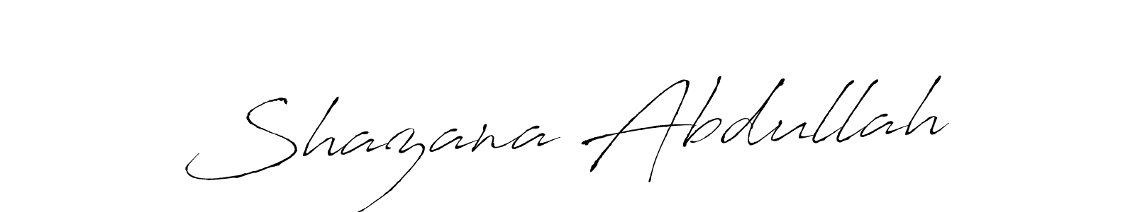 Design your own signature with our free online signature maker. With this signature software, you can create a handwritten (Antro_Vectra) signature for name Shazana Abdullah. Shazana Abdullah signature style 6 images and pictures png