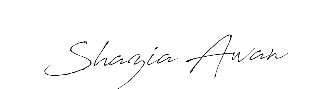 Create a beautiful signature design for name Shazia Awan. With this signature (Antro_Vectra) fonts, you can make a handwritten signature for free. Shazia Awan signature style 6 images and pictures png