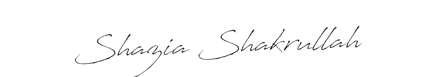 Also we have Shazia Shakrullah name is the best signature style. Create professional handwritten signature collection using Antro_Vectra autograph style. Shazia Shakrullah signature style 6 images and pictures png