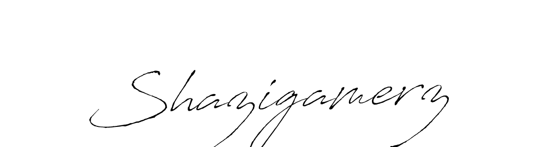 Create a beautiful signature design for name Shazigamerz. With this signature (Antro_Vectra) fonts, you can make a handwritten signature for free. Shazigamerz signature style 6 images and pictures png