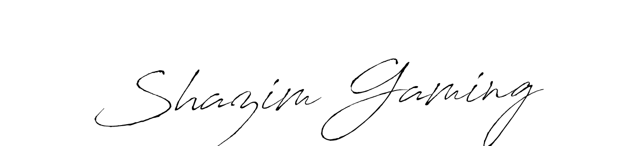 Shazim Gaming stylish signature style. Best Handwritten Sign (Antro_Vectra) for my name. Handwritten Signature Collection Ideas for my name Shazim Gaming. Shazim Gaming signature style 6 images and pictures png