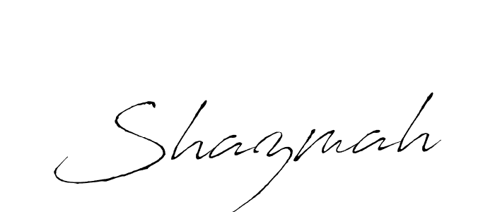 Make a beautiful signature design for name Shazmah. With this signature (Antro_Vectra) style, you can create a handwritten signature for free. Shazmah signature style 6 images and pictures png