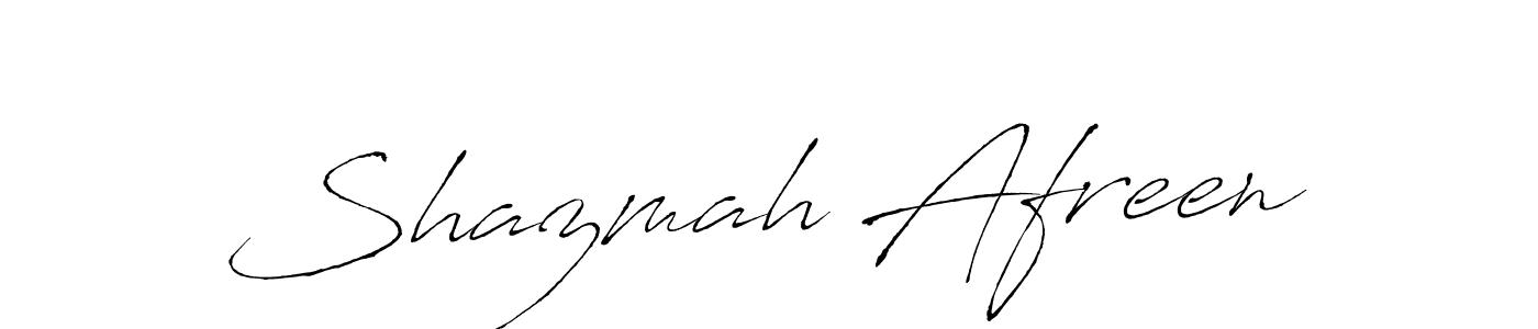 Design your own signature with our free online signature maker. With this signature software, you can create a handwritten (Antro_Vectra) signature for name Shazmah Afreen. Shazmah Afreen signature style 6 images and pictures png