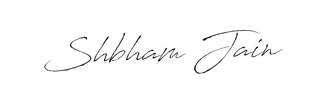 Design your own signature with our free online signature maker. With this signature software, you can create a handwritten (Antro_Vectra) signature for name Shbham Jain. Shbham Jain signature style 6 images and pictures png