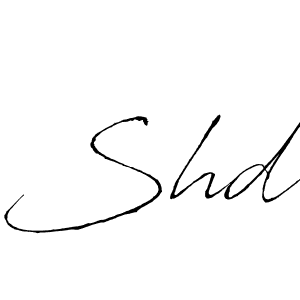 Make a beautiful signature design for name Shd. With this signature (Antro_Vectra) style, you can create a handwritten signature for free. Shd signature style 6 images and pictures png