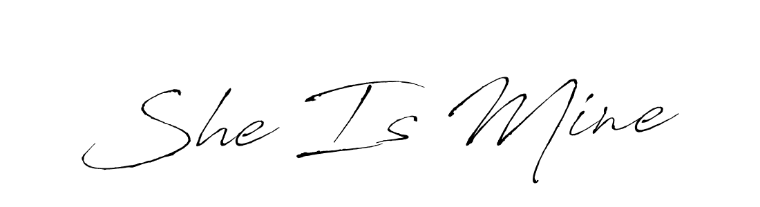 The best way (Antro_Vectra) to make a short signature is to pick only two or three words in your name. The name She Is Mine include a total of six letters. For converting this name. She Is Mine signature style 6 images and pictures png