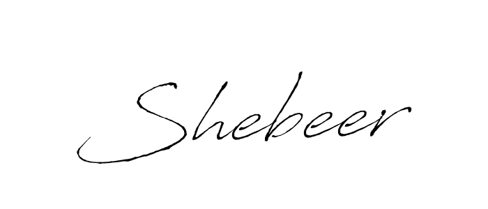 Shebeer stylish signature style. Best Handwritten Sign (Antro_Vectra) for my name. Handwritten Signature Collection Ideas for my name Shebeer. Shebeer signature style 6 images and pictures png