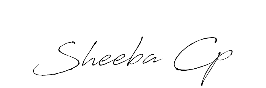 Sheeba Cp stylish signature style. Best Handwritten Sign (Antro_Vectra) for my name. Handwritten Signature Collection Ideas for my name Sheeba Cp. Sheeba Cp signature style 6 images and pictures png