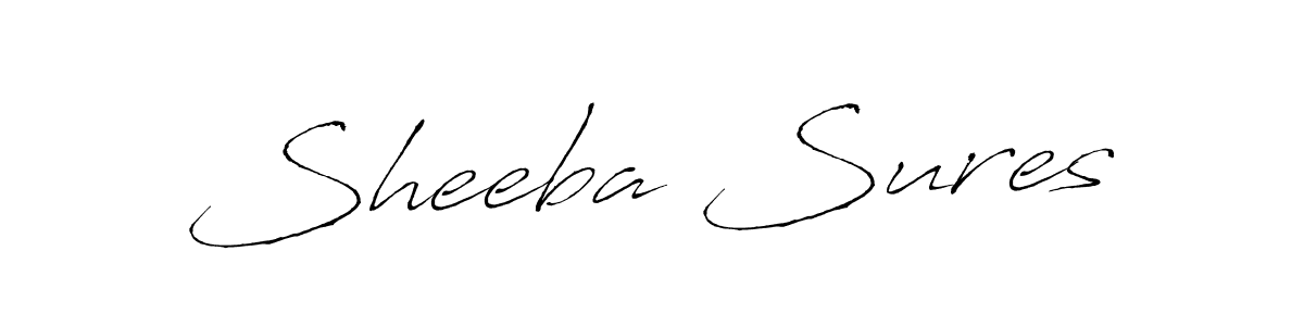 Make a beautiful signature design for name Sheeba Sures. With this signature (Antro_Vectra) style, you can create a handwritten signature for free. Sheeba Sures signature style 6 images and pictures png