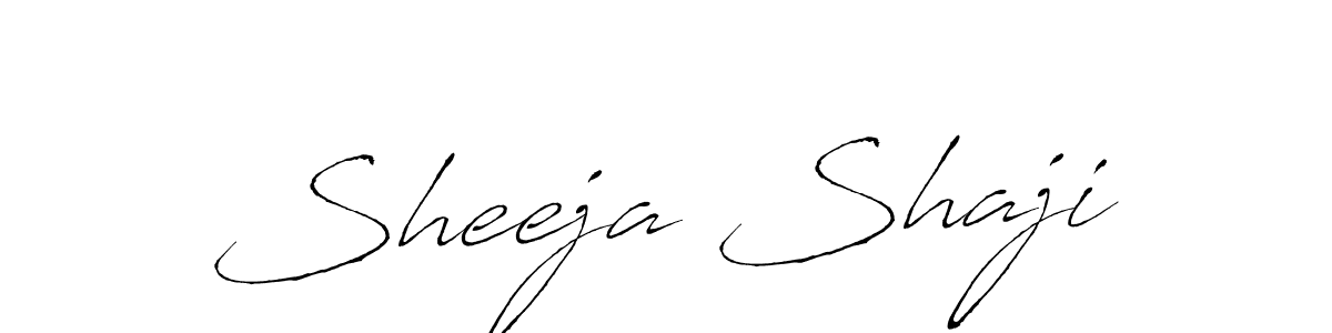 Create a beautiful signature design for name Sheeja Shaji. With this signature (Antro_Vectra) fonts, you can make a handwritten signature for free. Sheeja Shaji signature style 6 images and pictures png