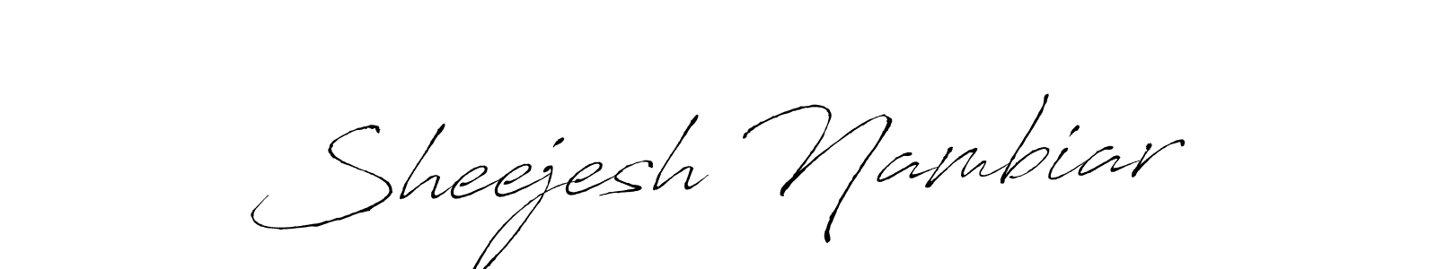 Design your own signature with our free online signature maker. With this signature software, you can create a handwritten (Antro_Vectra) signature for name Sheejesh Nambiar. Sheejesh Nambiar signature style 6 images and pictures png