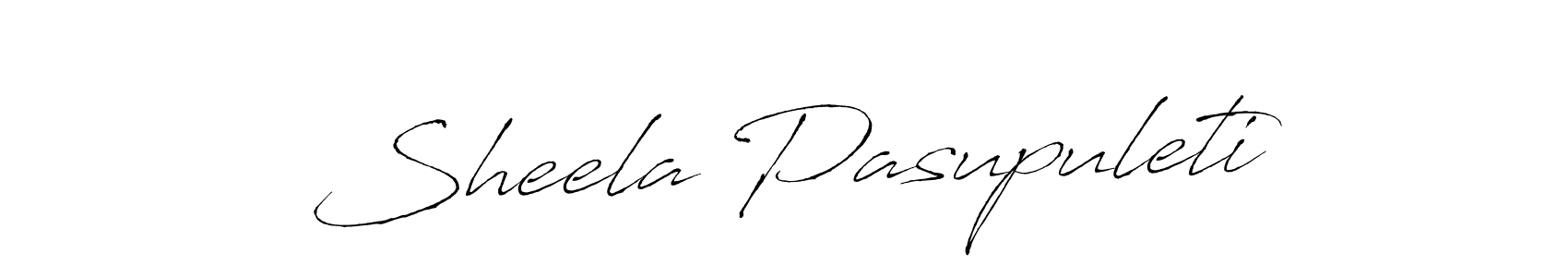 Create a beautiful signature design for name Sheela Pasupuleti. With this signature (Antro_Vectra) fonts, you can make a handwritten signature for free. Sheela Pasupuleti signature style 6 images and pictures png