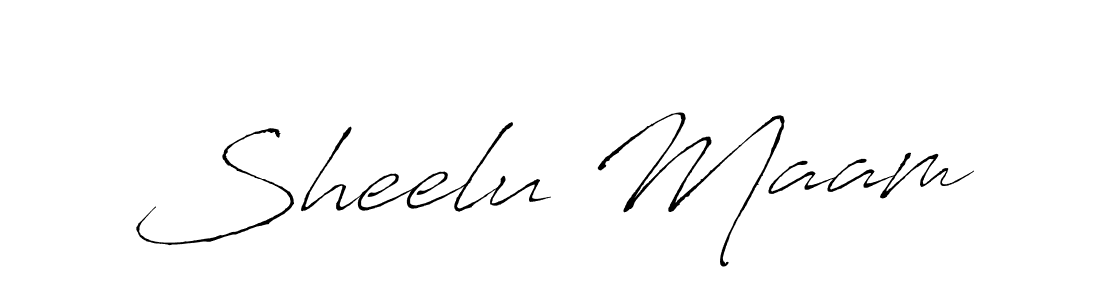 The best way (Antro_Vectra) to make a short signature is to pick only two or three words in your name. The name Sheelu Maam include a total of six letters. For converting this name. Sheelu Maam signature style 6 images and pictures png