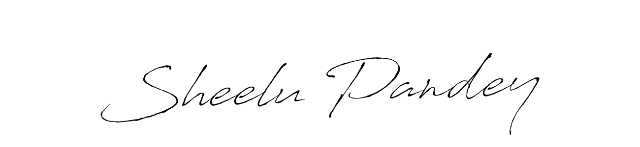 Sheelu Pandey stylish signature style. Best Handwritten Sign (Antro_Vectra) for my name. Handwritten Signature Collection Ideas for my name Sheelu Pandey. Sheelu Pandey signature style 6 images and pictures png