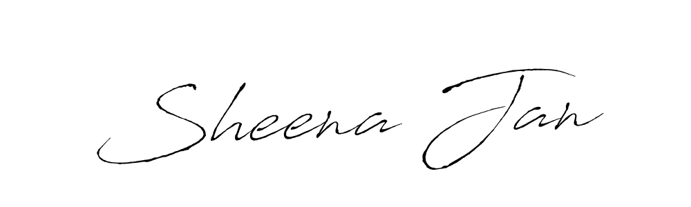 Sheena Jan stylish signature style. Best Handwritten Sign (Antro_Vectra) for my name. Handwritten Signature Collection Ideas for my name Sheena Jan. Sheena Jan signature style 6 images and pictures png