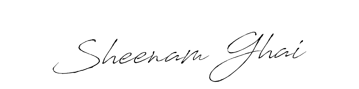 Sheenam Ghai stylish signature style. Best Handwritten Sign (Antro_Vectra) for my name. Handwritten Signature Collection Ideas for my name Sheenam Ghai. Sheenam Ghai signature style 6 images and pictures png