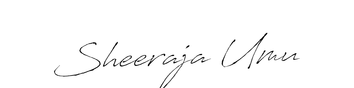 Make a beautiful signature design for name Sheeraja Umu. With this signature (Antro_Vectra) style, you can create a handwritten signature for free. Sheeraja Umu signature style 6 images and pictures png